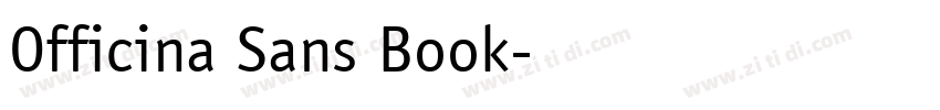 Officina Sans Book字体转换